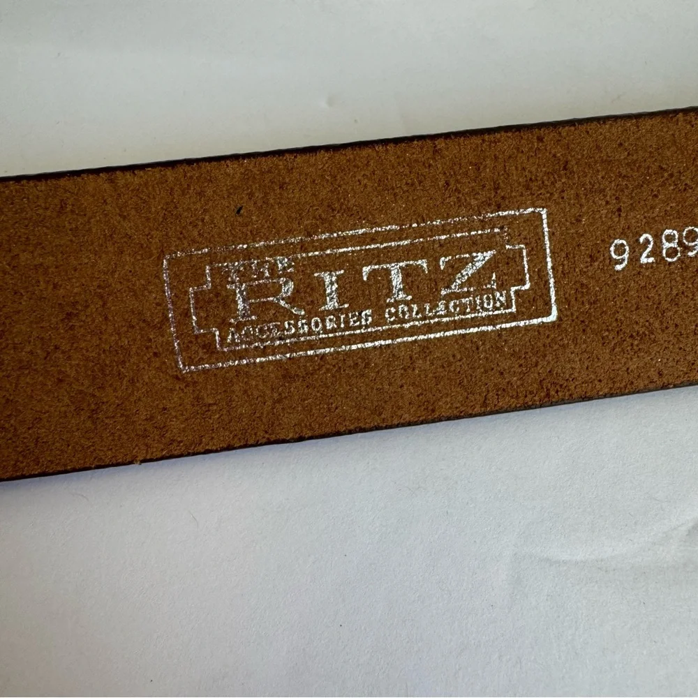 Vintage Y2K Brown Leather Belt‎ Western Boho Womens Large The Ritz Collection